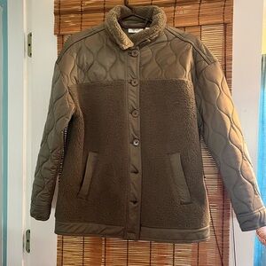 Quilted fleece jacket